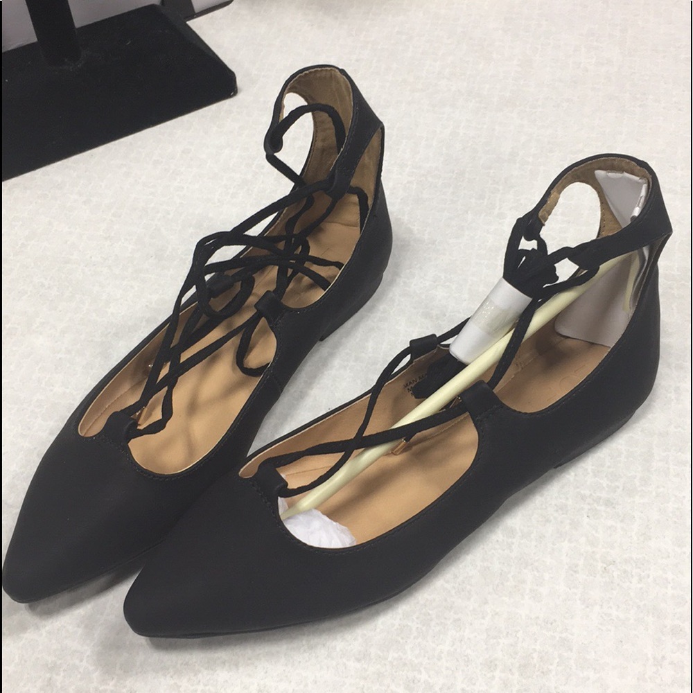 Ann Taylor Loft Black Flats
